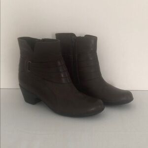 Brown Clarks Ankle Boots